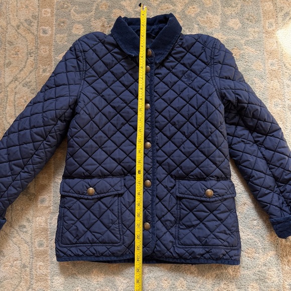 Polo Ralph Lauren Quilted Barn Jacket Girls Size Large (10/12) Navy Blue - Picture 7 of 13